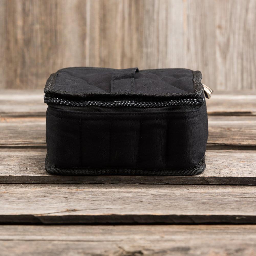Large Durable Solid Black Essential Oil Carrying Case