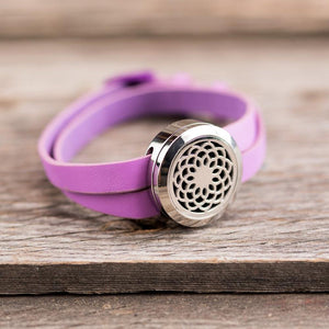 Metal Wrap Style Diffuser Bracelet - Circle (Lilac)