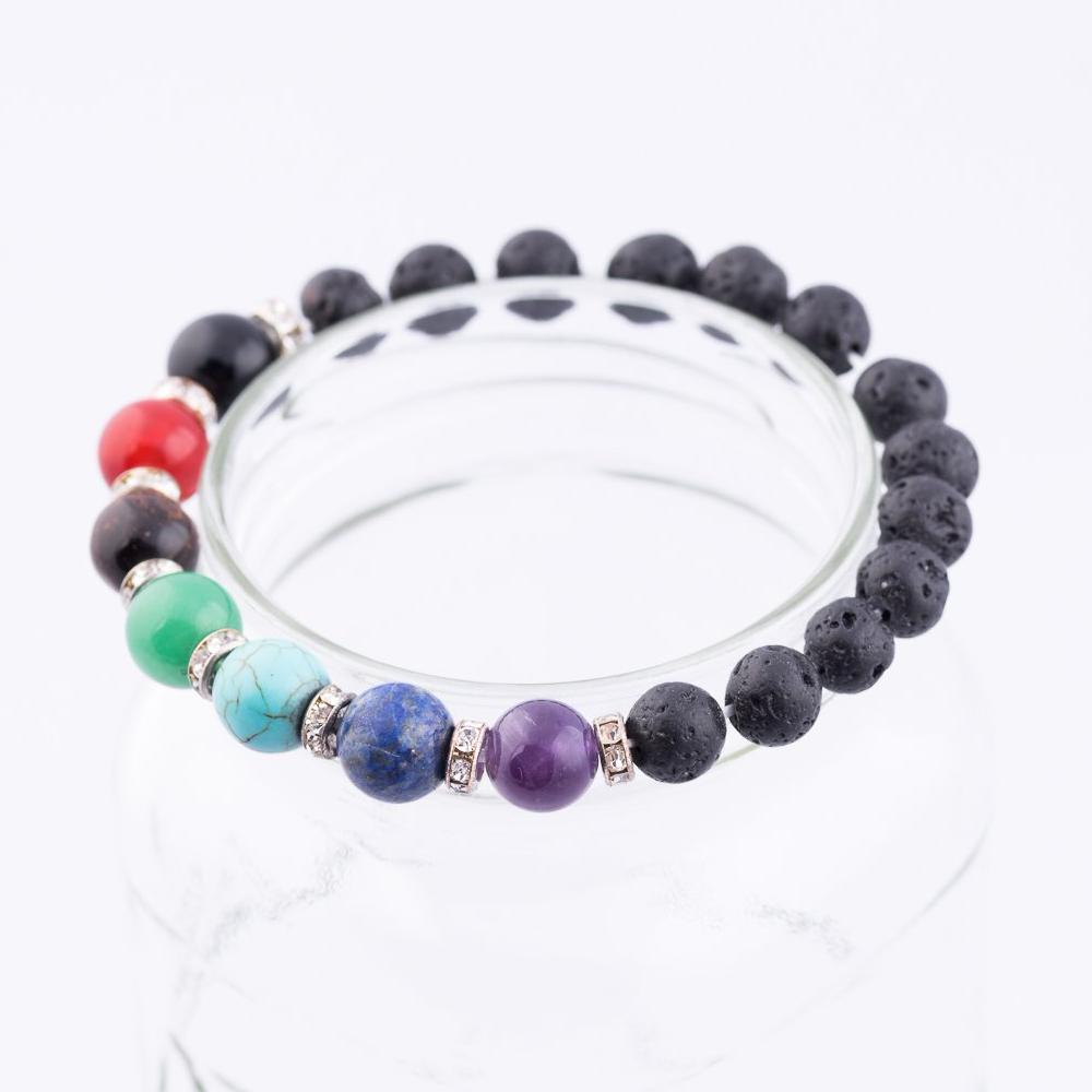Gemstone Chakra Stretch Bracelet